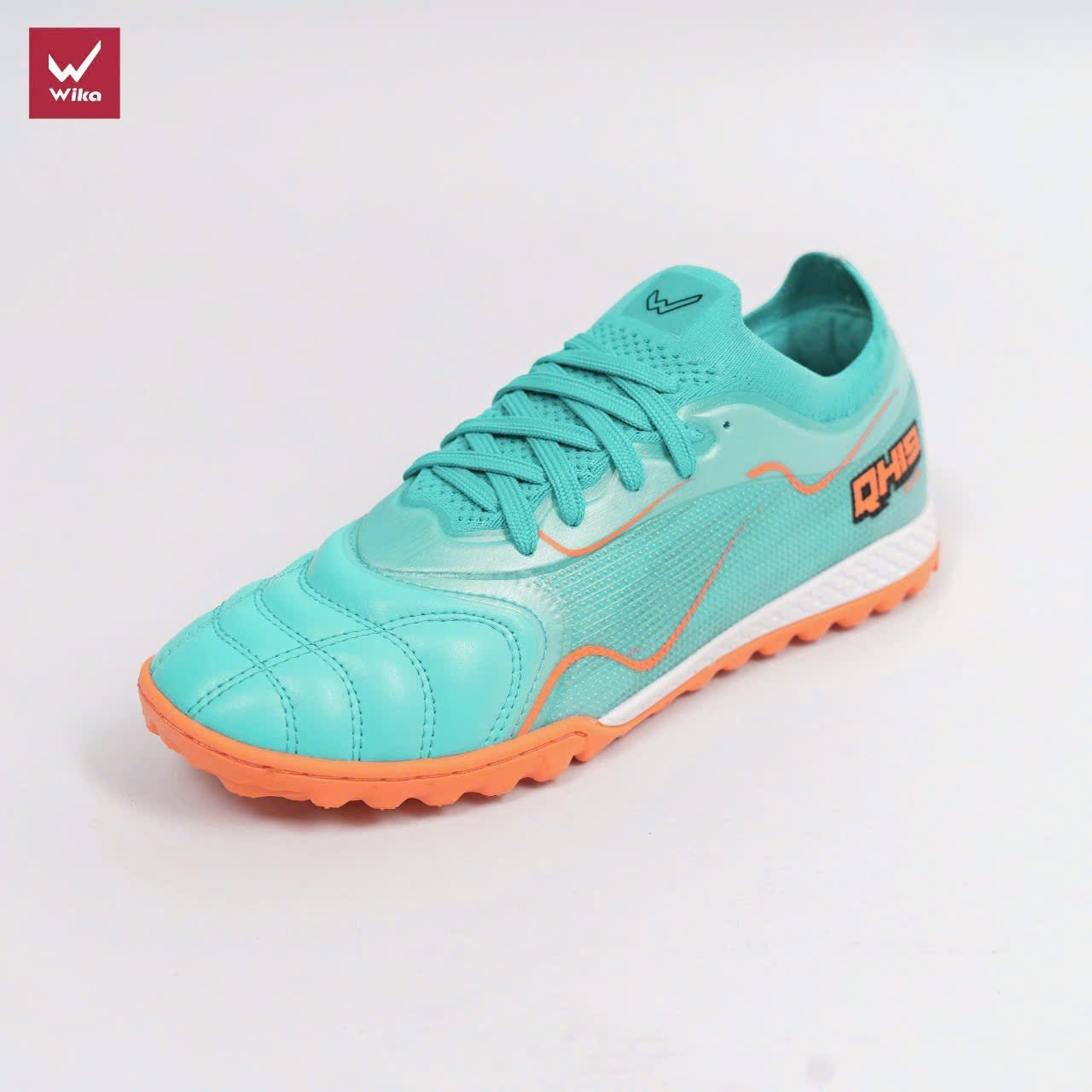 Giày Bóng Đá Wika QH19 Z-Vol Xanh Ngọc Cam