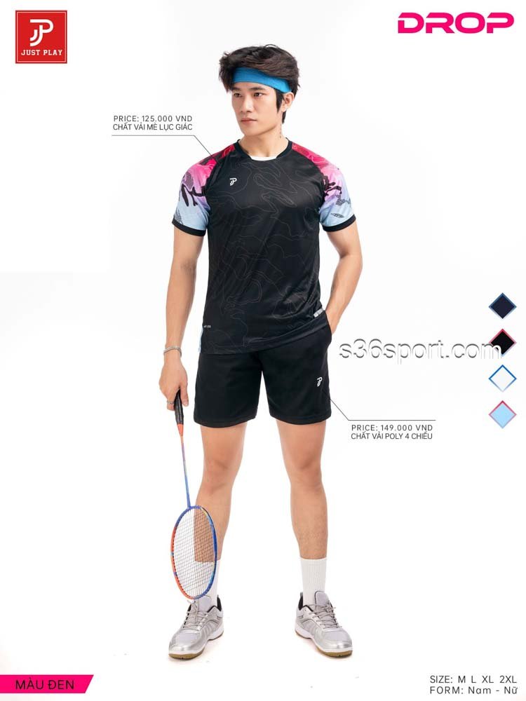 ao-cau-long-justplay-drop-nam-den